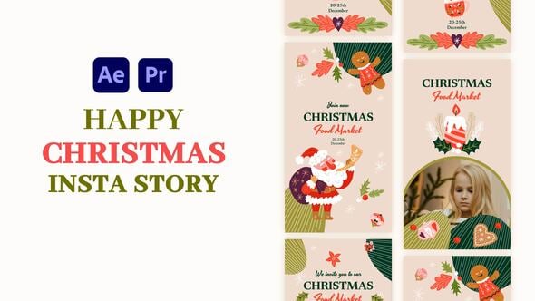 Videohive Christmas Food Market Instagram Story