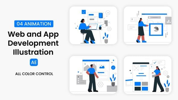 Videohive Web and App Development Illustration Scene