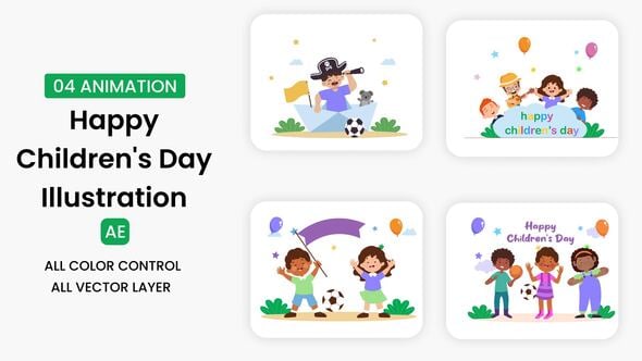 Videohive Happy Children’s Day Illustration