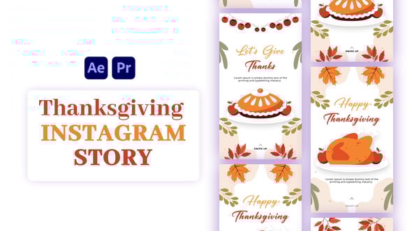Videohive Thanksgiving instagram Stories 55383416