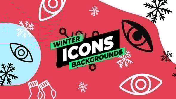 Videohive Winter Icons Backgrounds