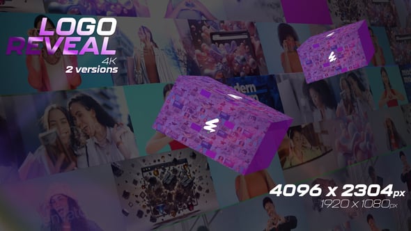 Videohive Mosaic Photo Wall and Logo Reveal