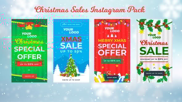 Videohive Christmas Sales Instagram Story Pack 1