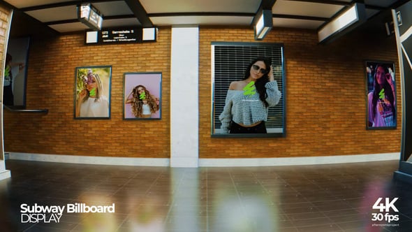 Videohive Subway Billboard Mockup 55408731