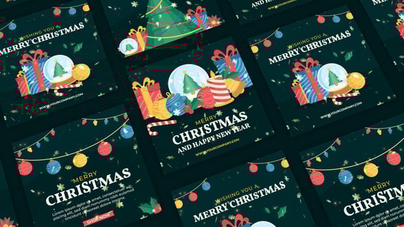 Videohive Merry Christmas Instagram Post | Christmas Social Media Post