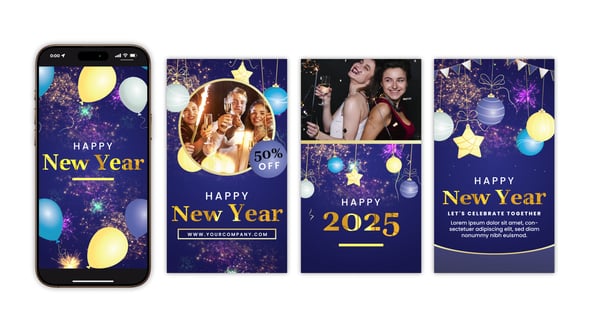 Videohive New Year Celebration Instagram Stories | New Year Reels