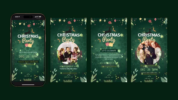 Videohive Christmas Party Instagram Stories 55697322