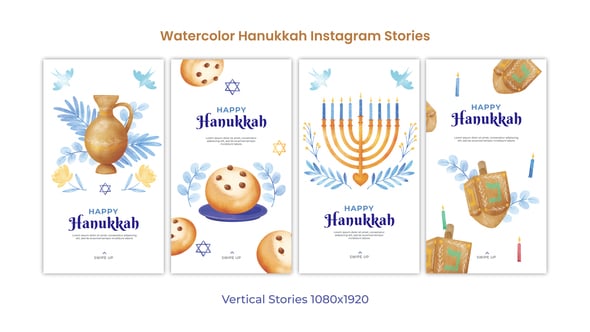Videohive Happy Hanukkah Instagram Stories 55958333