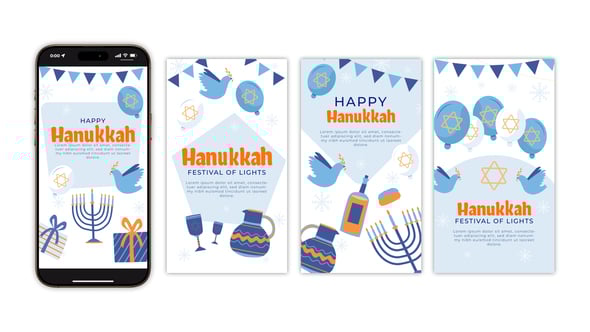 Videohive Happy Hanukkah Instagram Stories 55940903