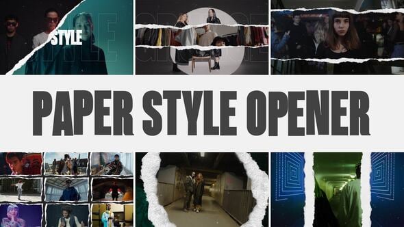 Videohive Paper Style Opener | Grunge Intro