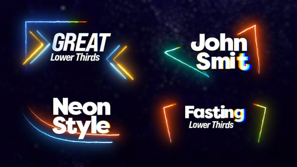 Videohive Neon Lower Thirds – Titles