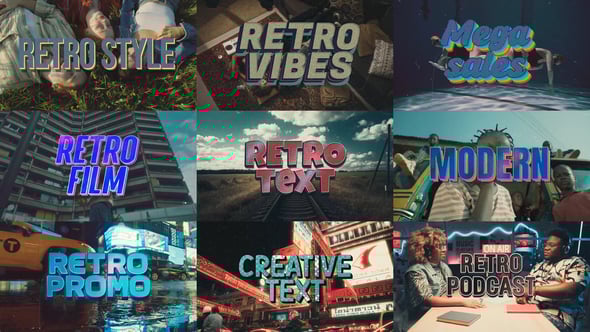 Videohive Vintage Retro 09 Text Intro Pack