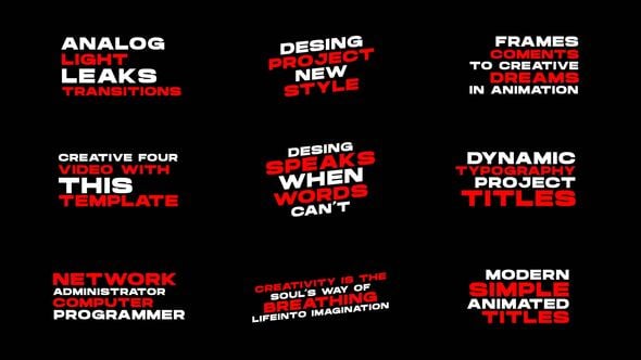 Videohive Typography Titles 0.2 | After Effects