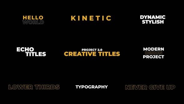 Videohive Creative Titles 2.0 | After Effects 55604504
