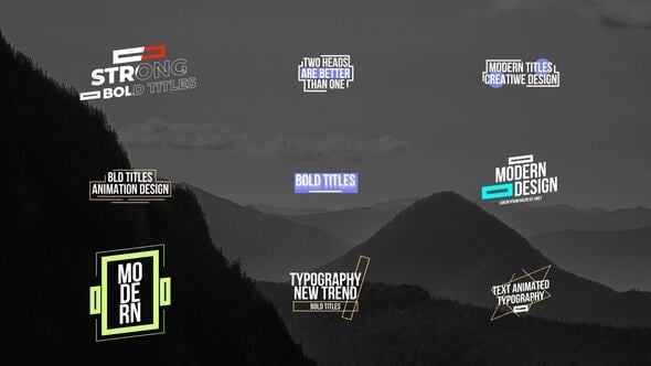 Videohive Bold Titles | AE 55607140