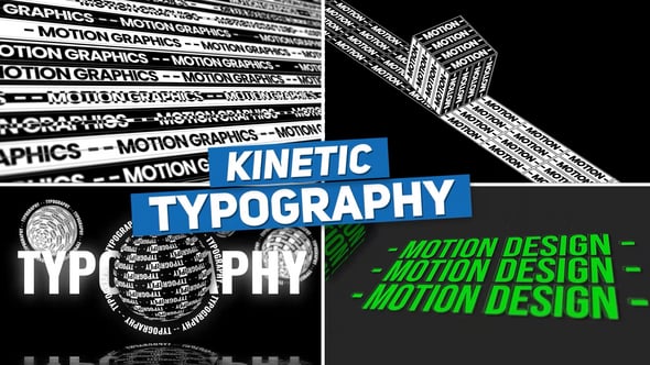 Videohive Kinetic Typography Pack – looping animation