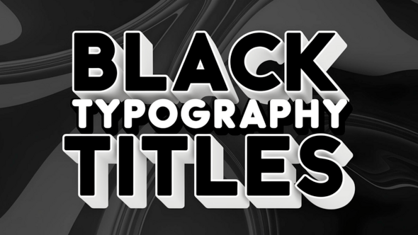 Videohive Black Typography Titles