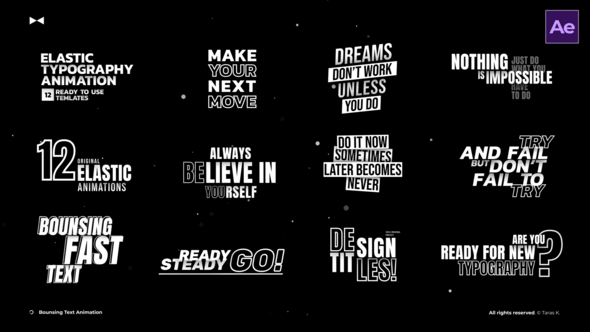 Videohive Dynamic Text Animation  AE 55698425