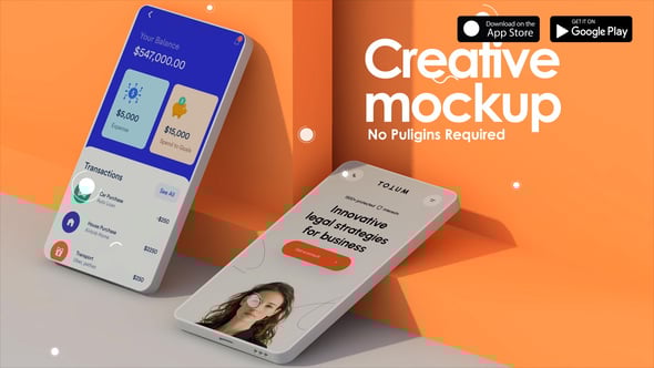 Videohive 3D App Mockup