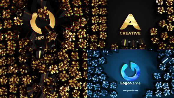 Videohive Black Golden Present Unveil