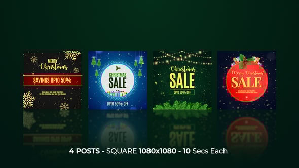 Videohive Christmas Instagram Posts 55904438