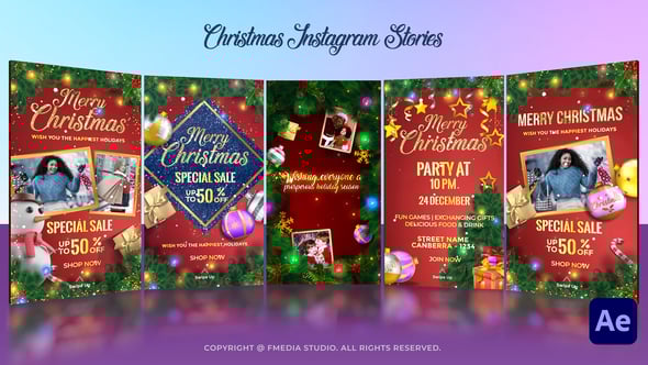 Videohive Christmas Instagram Stories 55693426