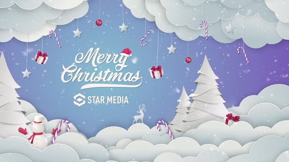 Videohive Christmas Logo Magic Snow