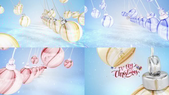 Videohive Christmas Swing Balls