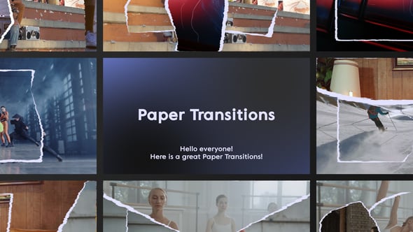 Videohive Paper Transitions 55622281