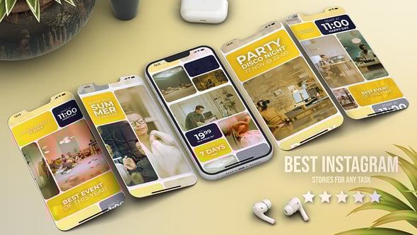 Videohive Instagram Vertical Reels Yellow