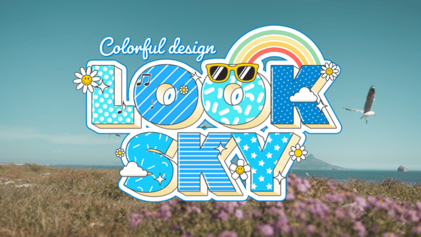 Videohive Big Colorful Titles