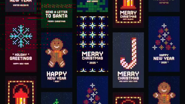 Videohive New Year Pixel Stories