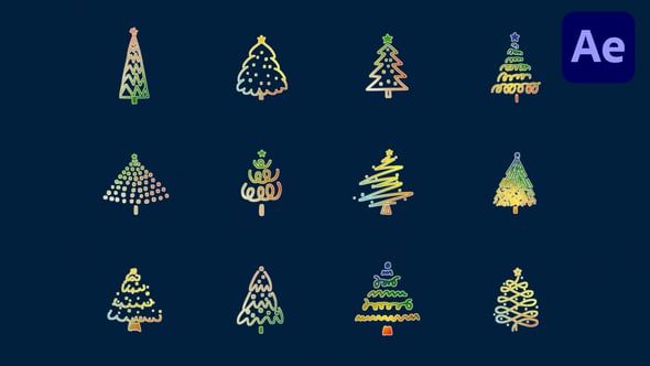 Videohive Hand Drawn Christmas Tree | AE