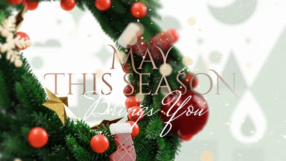 Videohive 3D Christmas Wreath Invitation