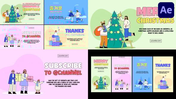 Videohive Merry Christmas Typography | After Effects