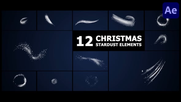 Videohive Christmas Stardust Elements | After Effects