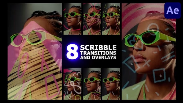 Videohive Scribble Vertical Transitions And Overlays | After Effects