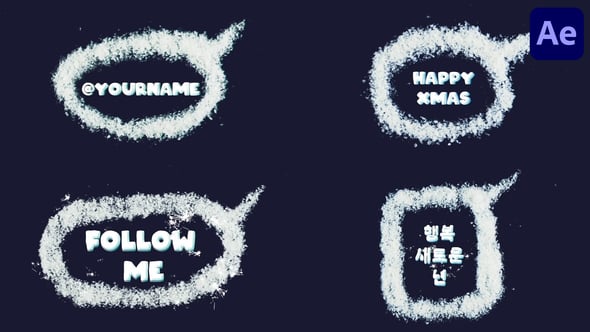 Videohive Christmas Snow Speech Bubbles | After Effects