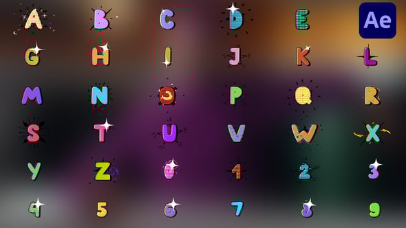 Videohive Comics Animated Alphabet Typeface for After Effects
