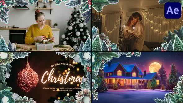 Videohive Christmas And New Year Frames | After Effects