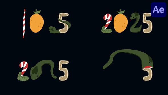 Videohive Merry Christmas Snake Animation | After Effects