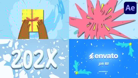 Videohive Christmas Gift Logo Opener | After Effects 55709061