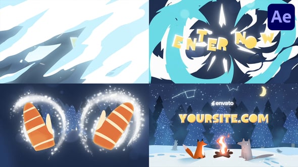Videohive Christmas Winter Forest Logo | After Effects