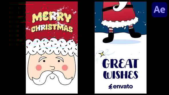 Videohive Santa Wishes Typography Stories for After Effects