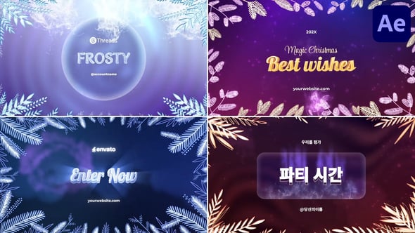 Videohive Christmas Frames Typography for After Effects