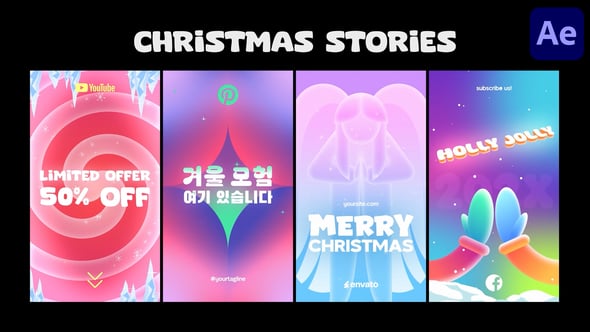 Videohive Christmas Typography Stories | After Effects