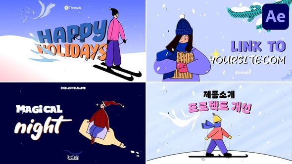 Videohive Xmas Characters Scenes | After Effects