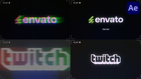 Videohive VHS Logo Reveal for After Effects 55695017