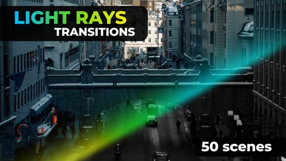 Videohive Light Rays Transitions