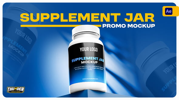 Videohive Supplement Jar Promo Mockup